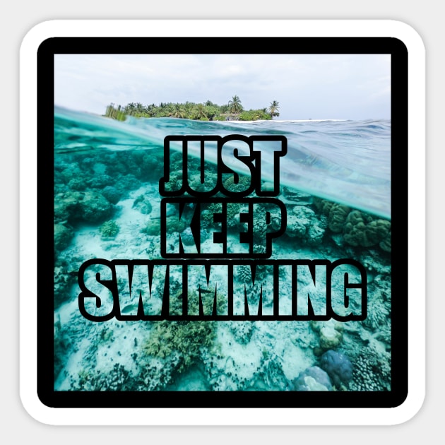 just keep swimming text masking finding dory Sticker by Typography Dose